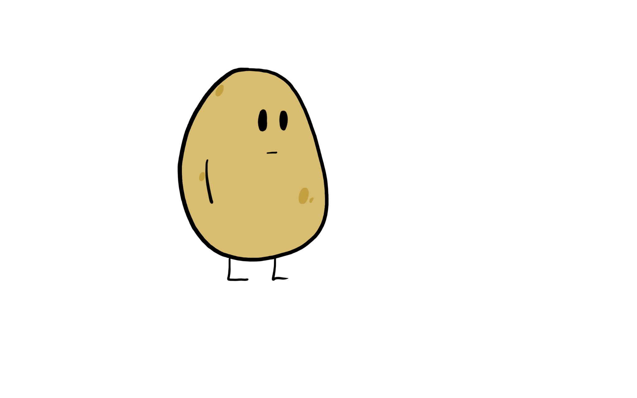 The original Okay Potato illustration, now shown against white